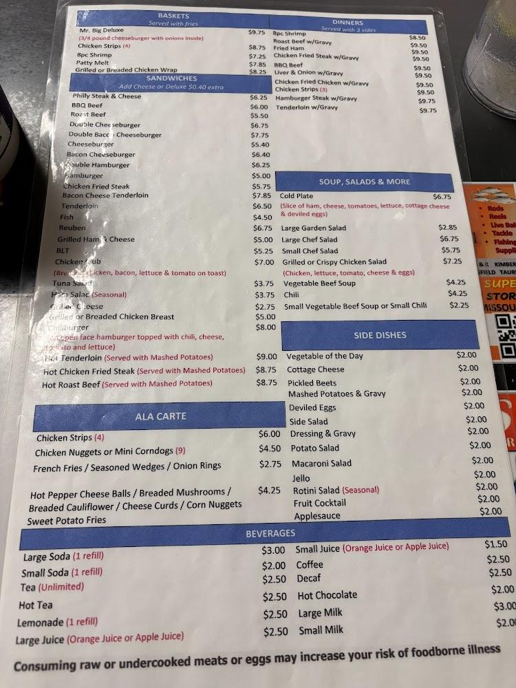 Betty's Cafe Menu image 3